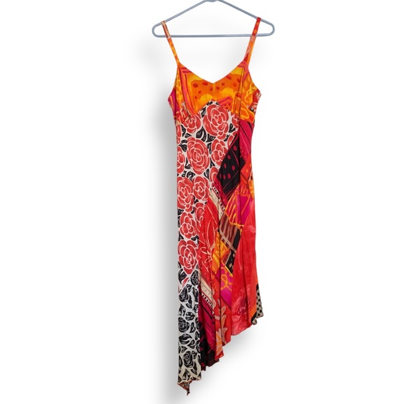 Jams World Hawaiian Dress Asymmetrical Vintage Patchwork Sundress - Picture 1 of 12